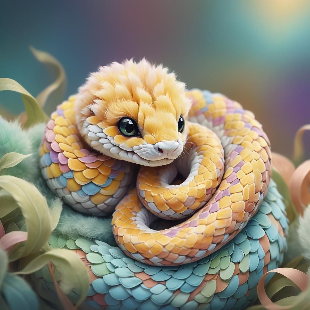 Fuzzy and Adorable: A Fluffy Baby Snake