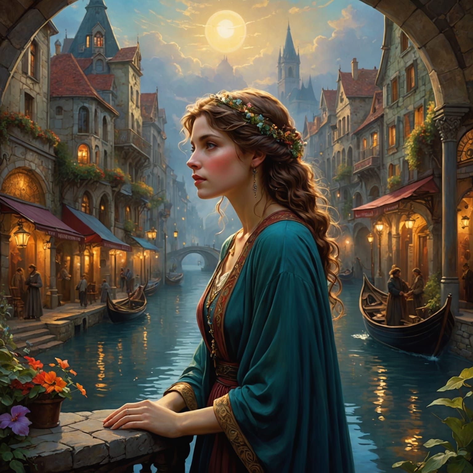 Dreamy Worlds: A Hyper-Realistic Impressionist Painting