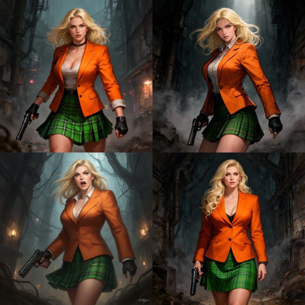 Ashley Graham from Resident Evil 4 in Orange Blazer