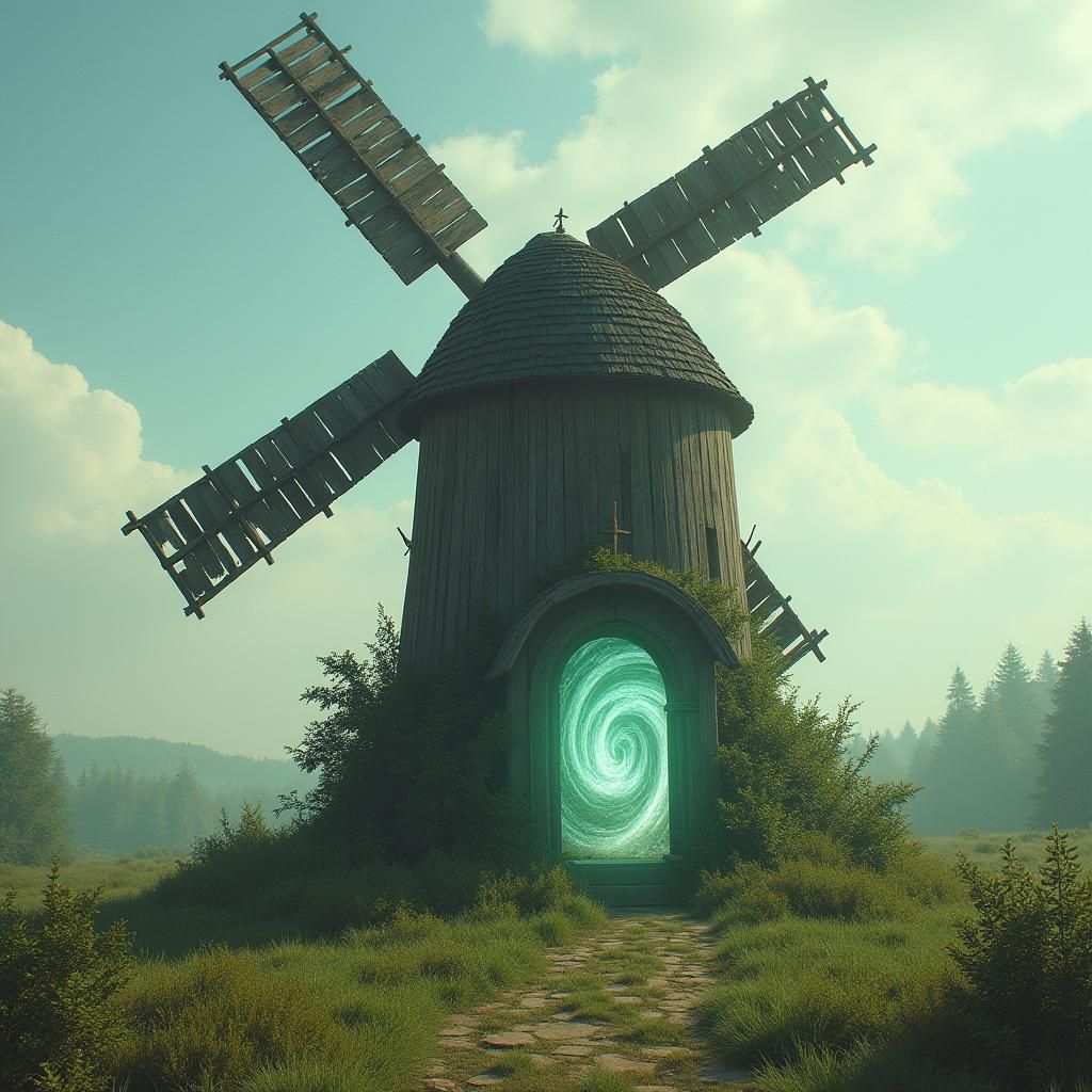 Mystical Portal Appears in Rural Windmill