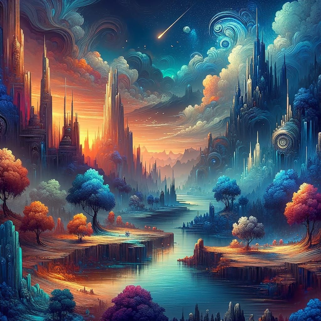 Hindi Day Chart Paper Design in Fantasy Concept Art Style