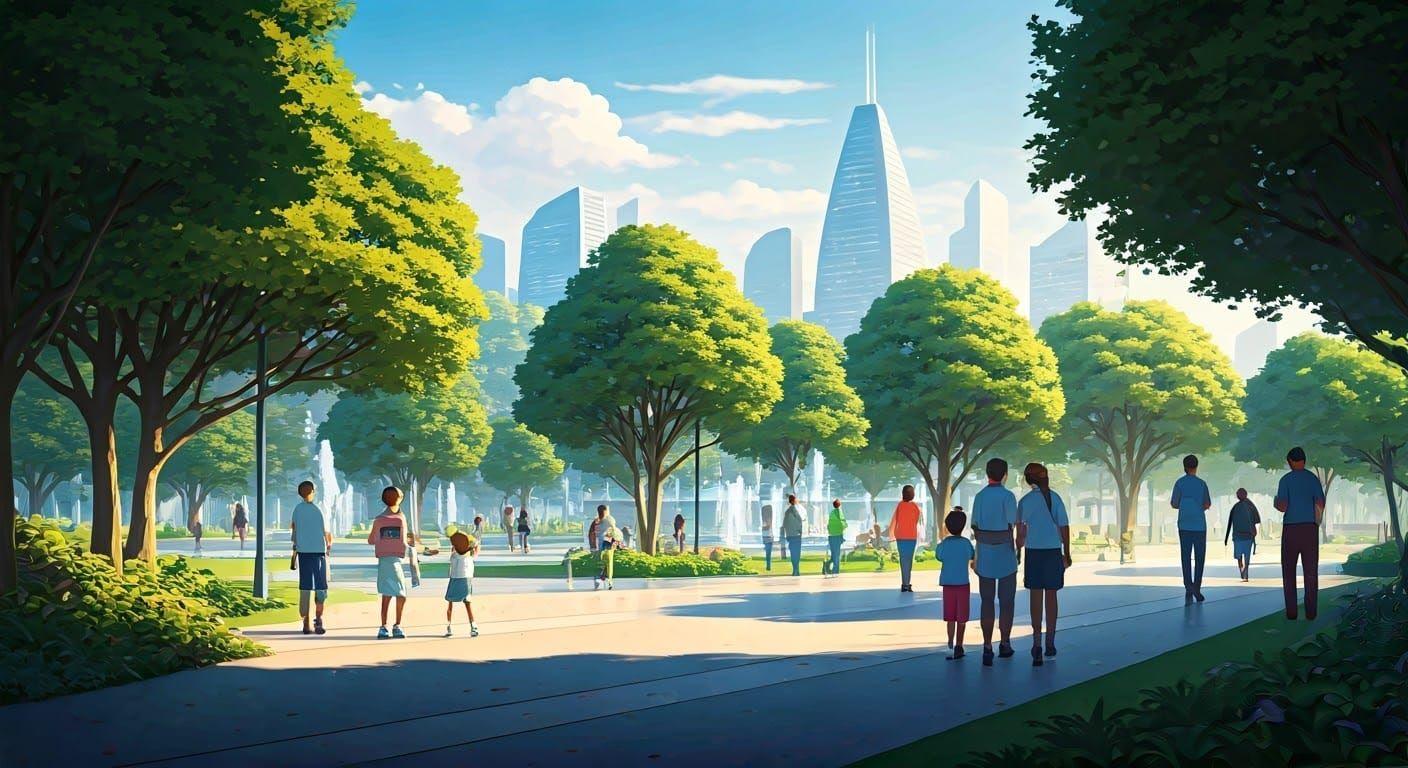 Sustainable Metropolis: A Fusion of Nature and Technology