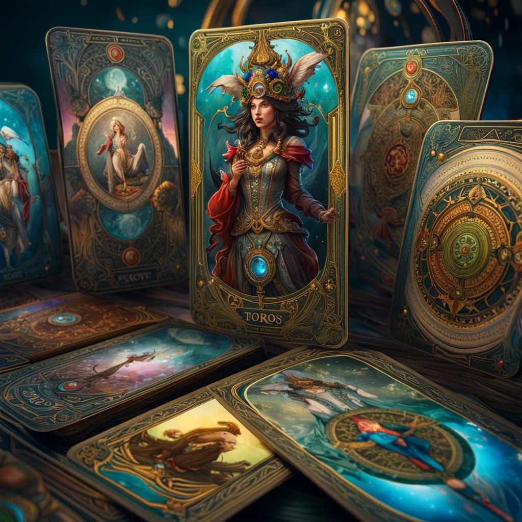 Enchanting Tarot Card in Fantasycore Style