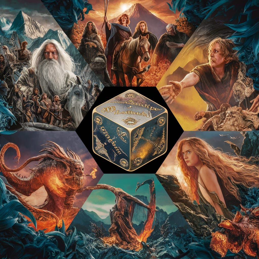 Maximalist Lord of the Rings Dice Scenes