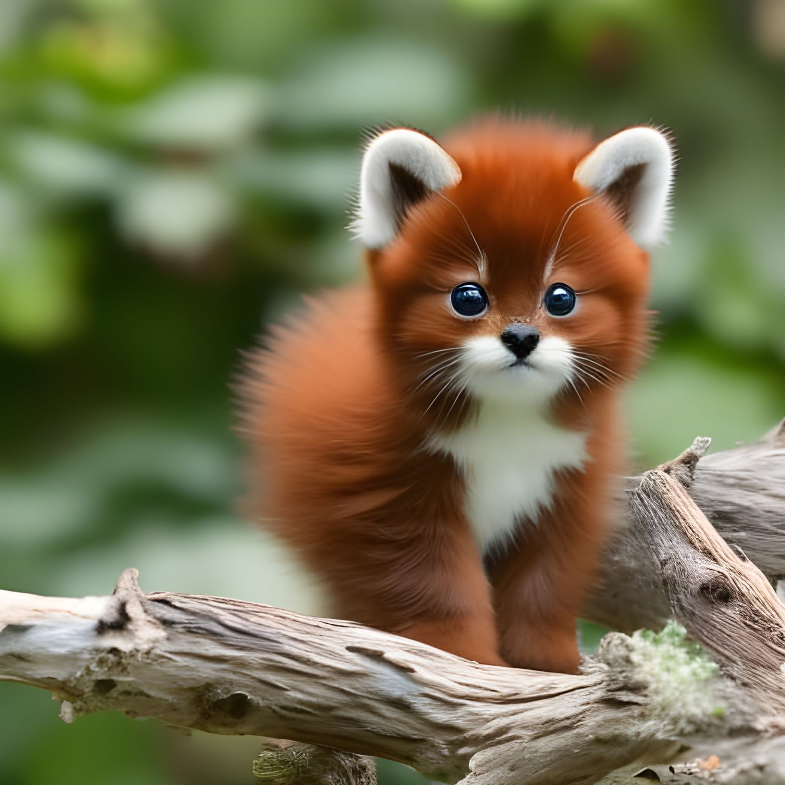 Adorable Red Panda Kitten Concept Art