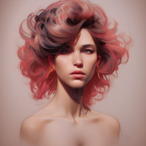 80s Fashion Portrait: Hyperdetailed Concept Art