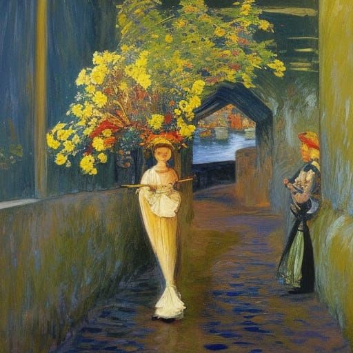 Abstract Fractal in Vivid Impressionist Colors