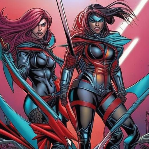 Pride Parade: Voluptuous Women with Rainbow Flag