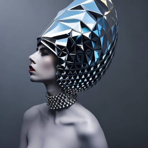 Alien Fashion: Futuristic Hat in Graffiti Art Style