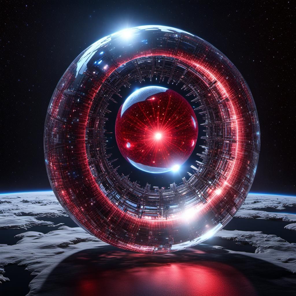 Glass Torus in Deep Space, Science Fiction Concept