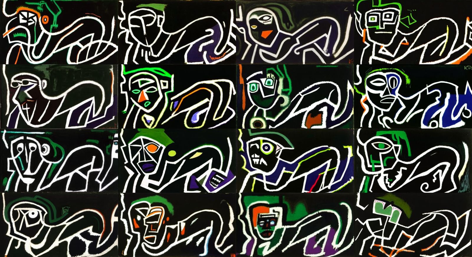 Expressionistic Portrait of a Girl Smoking