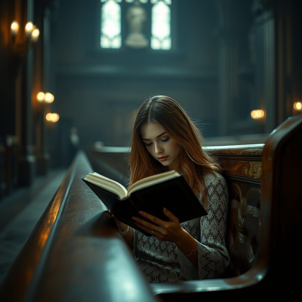 A Woman Finds Peace in a Historic Pew