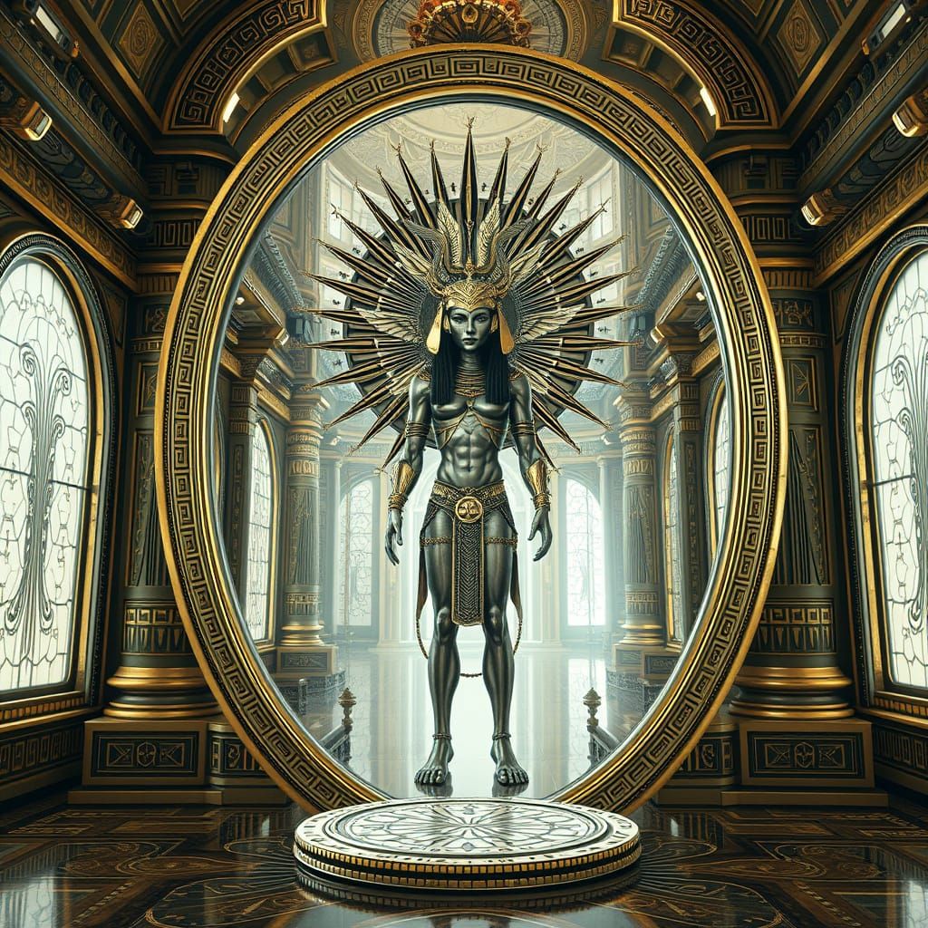Neo-Anunnaki in Ornate Mirror on Nibiru
