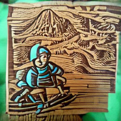 Adventure in Woodcut Style