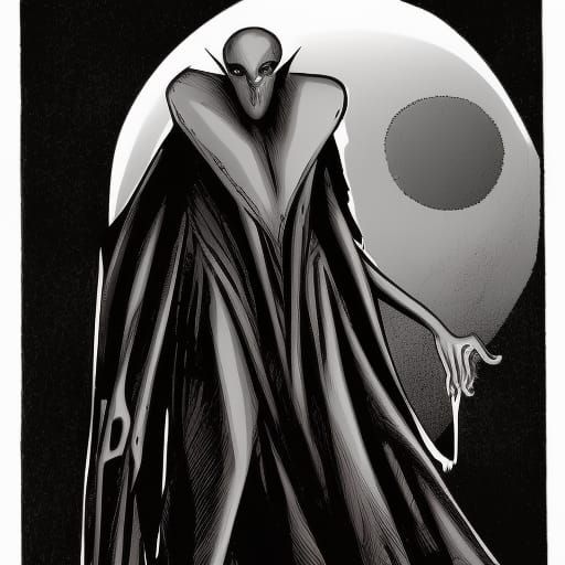 Nosferatu in Comic Book Art Style