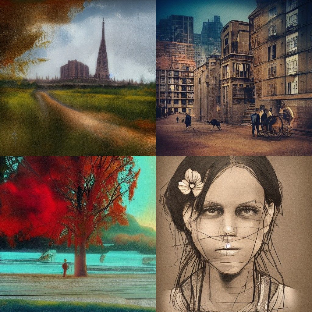 Abstract Portrait with Bold Brushstrokes