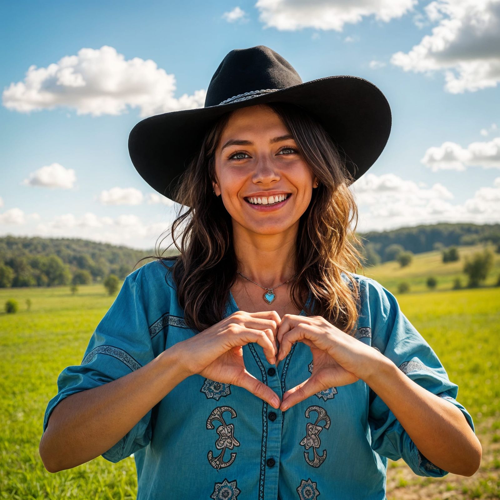 Cowgirl Captured in a Heartfelt Moment
