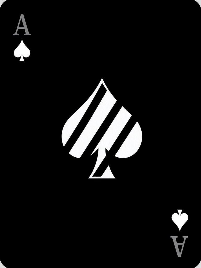 Mysterious Ace of Spades Card in Dark Elegance Style
