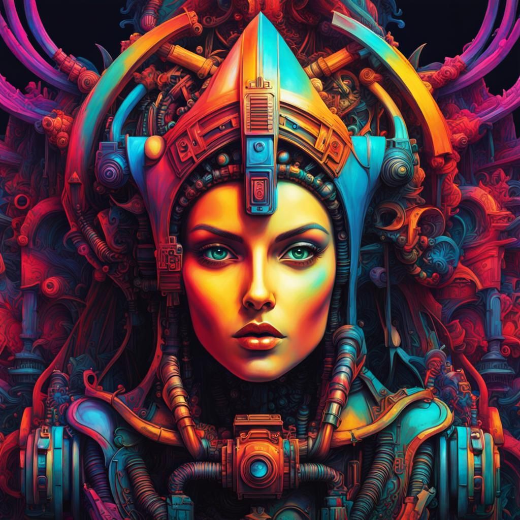 Dystopian Graffiti Art in Triadic Colors