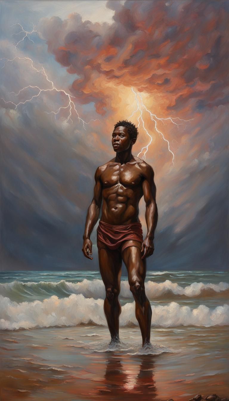 Bronze Sea Statue in Zack Snyder Style