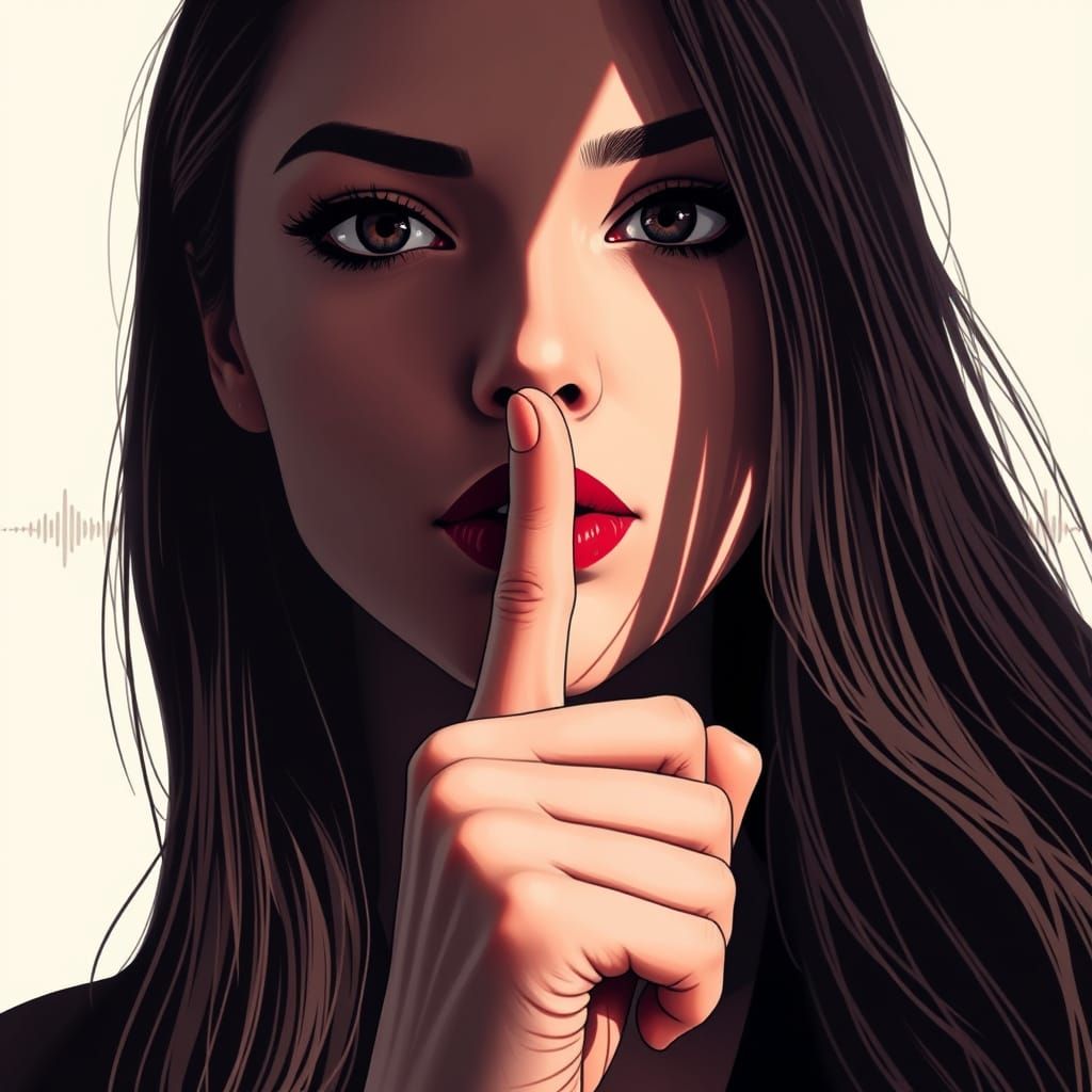 Mysterious Woman in Cinematic Lighting