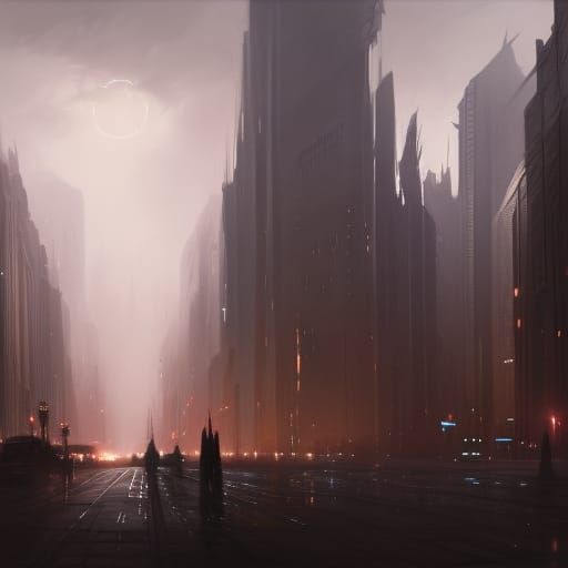 Dark City Concept Art in Unreal Engine