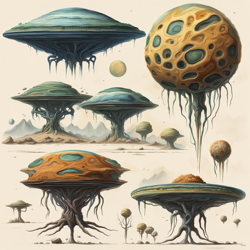 Alien Exoplanet: Speculative Xenozoology Concept Art