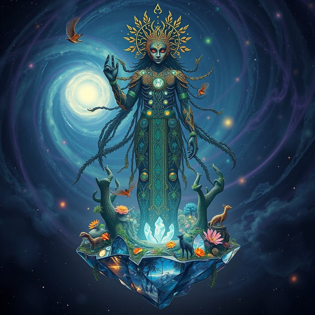 Mystical Shaman on Floating Island: Anime Style