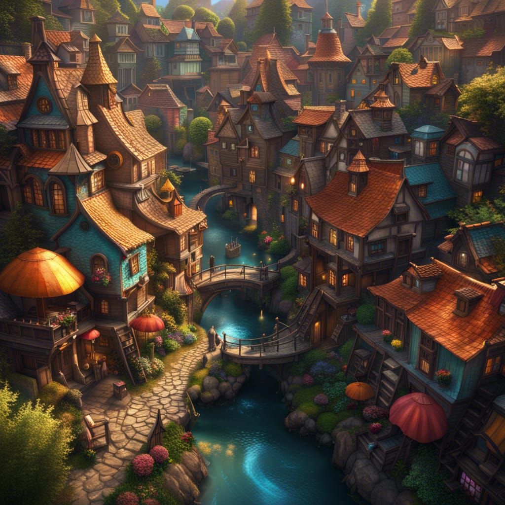 Epic Fairy Town: Cinematic Digital Matte Painting