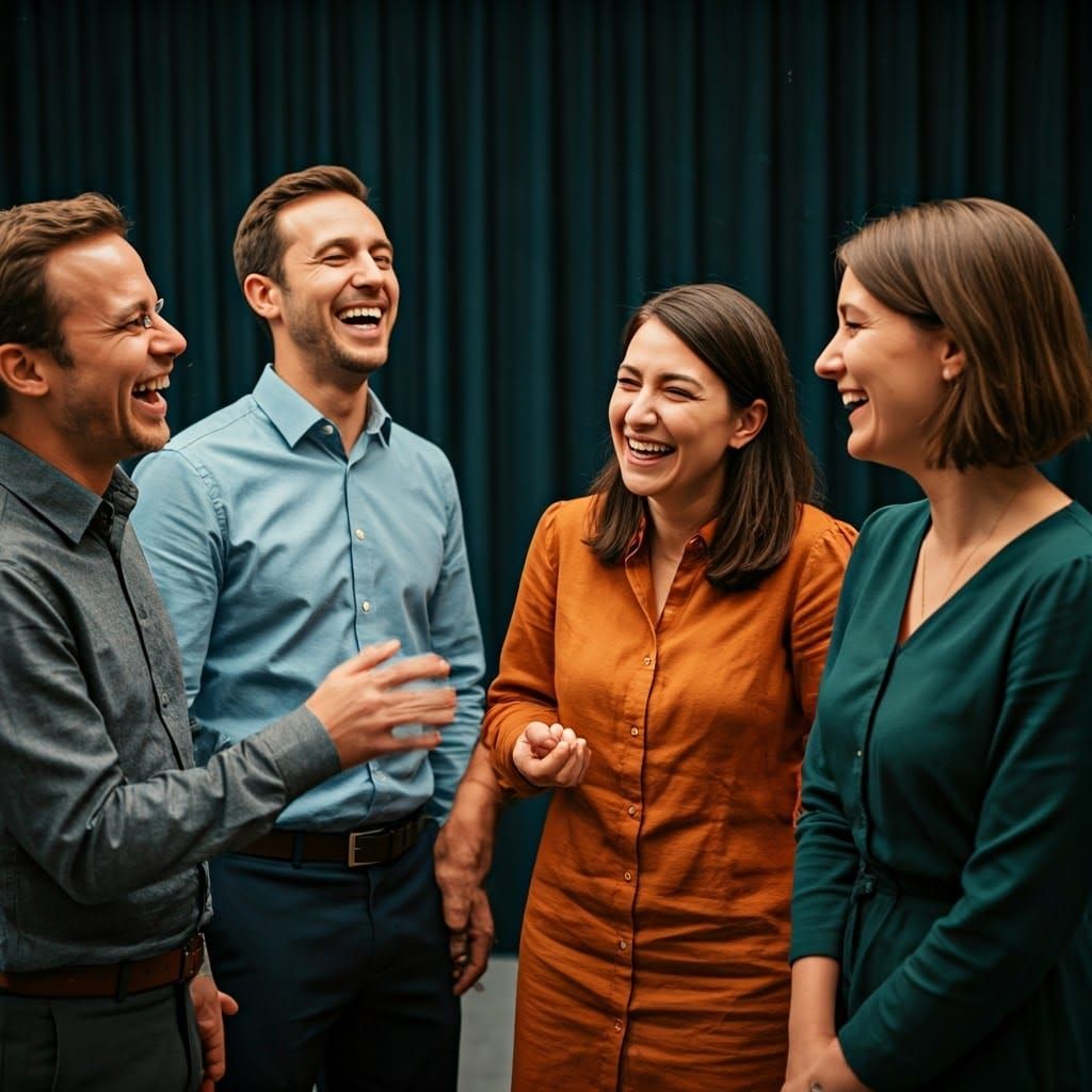 Laughter Therapy Session with Office Staff