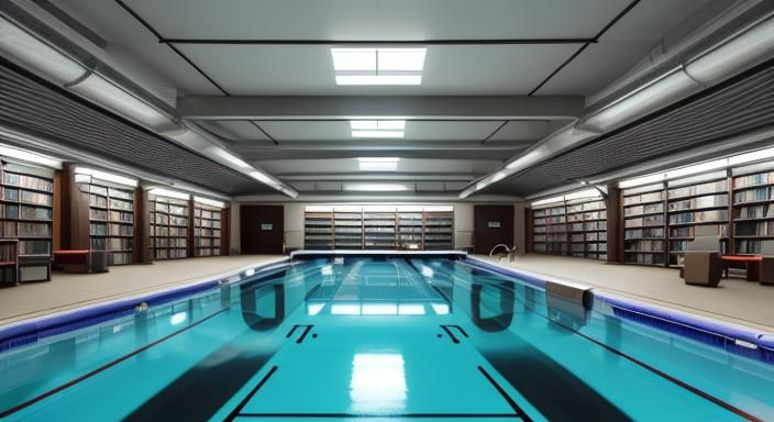 Liminal 3D Curved Poolrooms Library in 16-bit Style