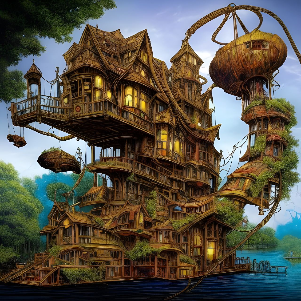 Haunted Houseboat Playground: A Whimsical Masterpiece