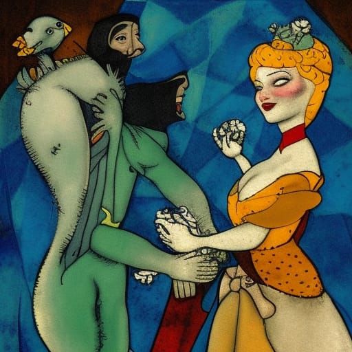 Horror Fairytale: Cinderella and Snow White Together