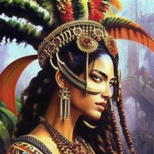 Tribal Shaman Portrait in Hyperdetailed Style