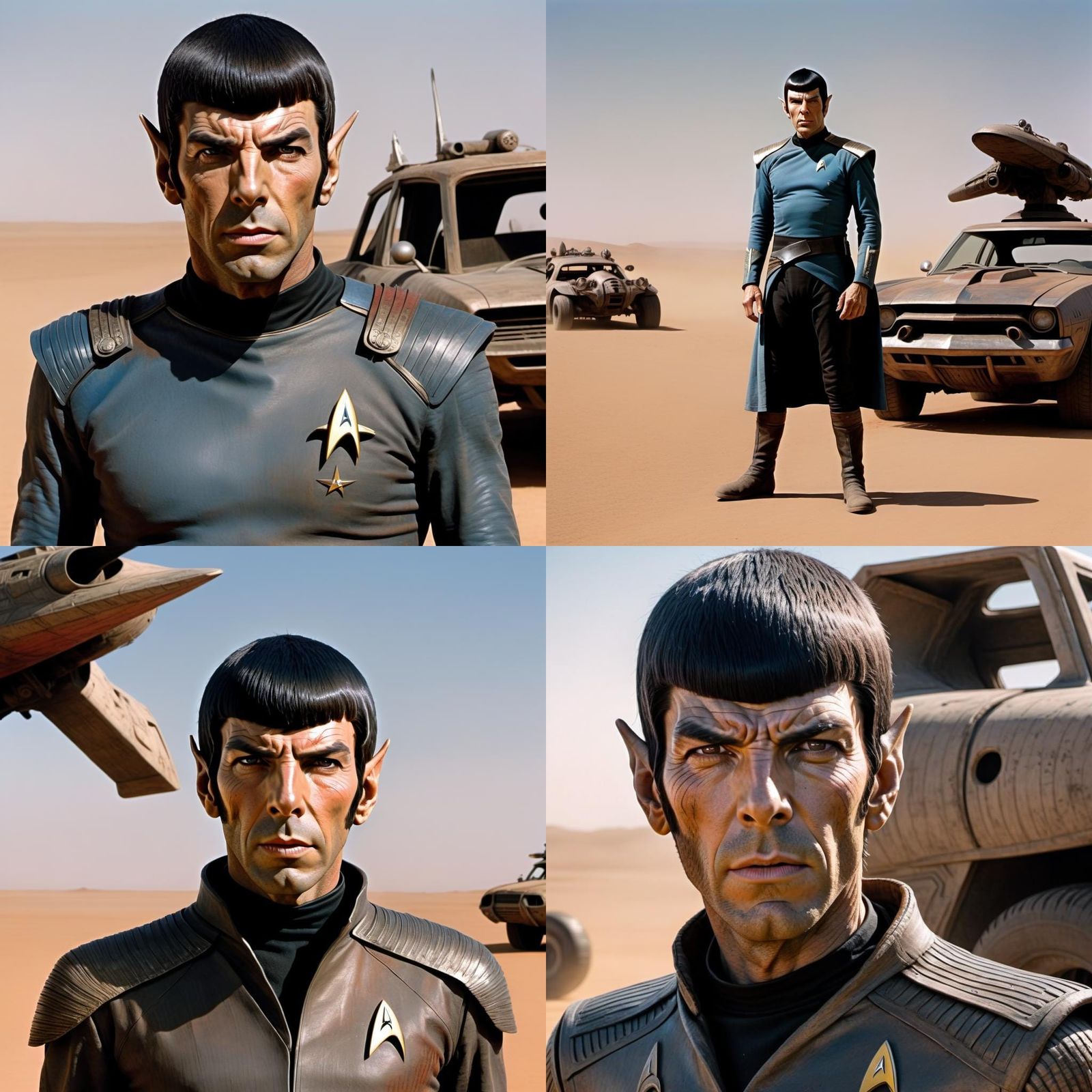 Spock in Mad Max: A Sci-Fi Dystopian Mashup