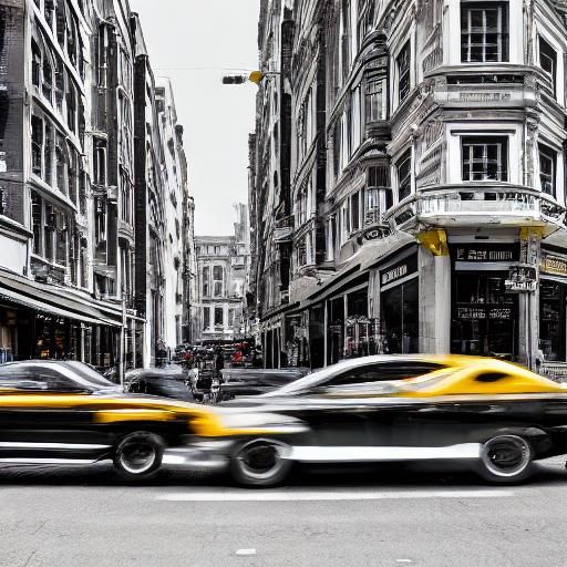 Bustling City Street: Vibrant Urban Energy