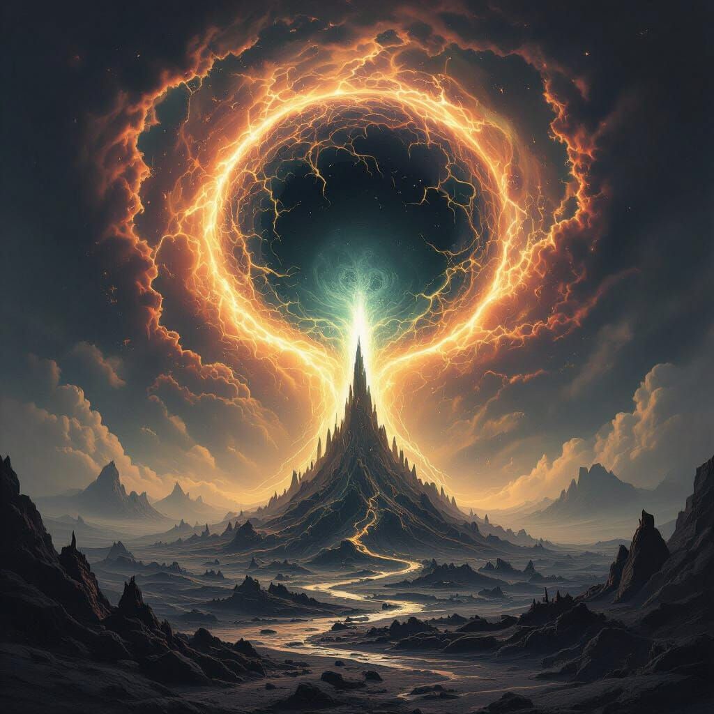 Negative infinity represented as Eldritch horror