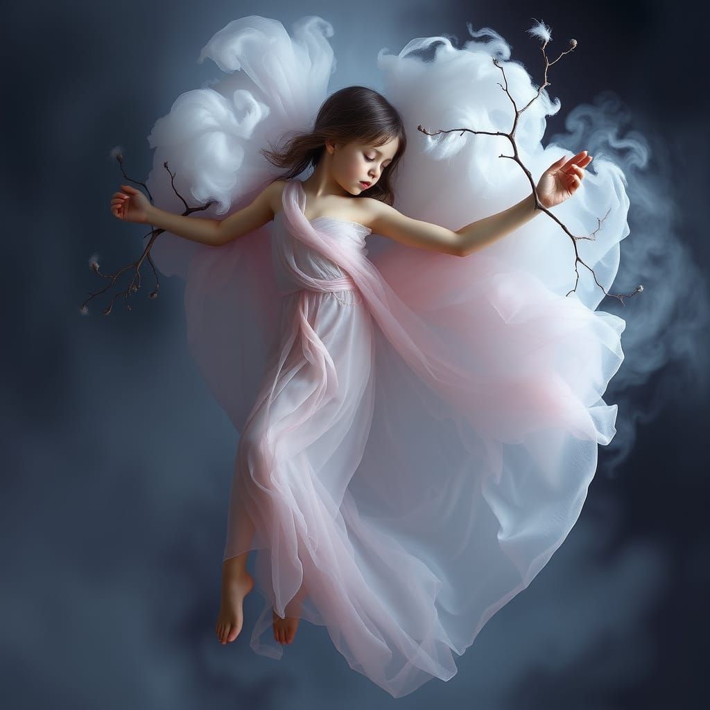 Ethereal Dreamgirl in Diaphanous Garments