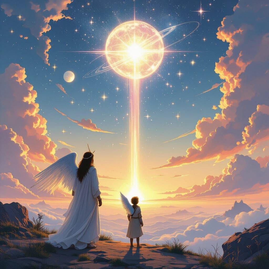 A Colorful Celestial Kingdom Inspired by Asgard and Olympus