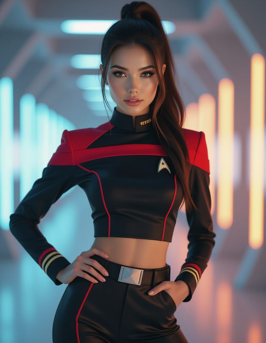 Vibrant Star Trek Harajuku Outfit with 3D Shading