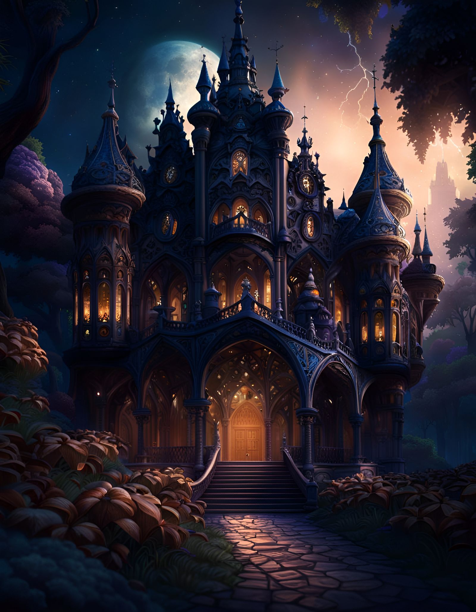 Dark Fairy Queen's Palace in Dark Elven Style