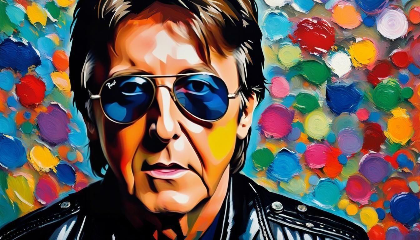 Paul McCartney in Heavy Texture Neo-Impressionism