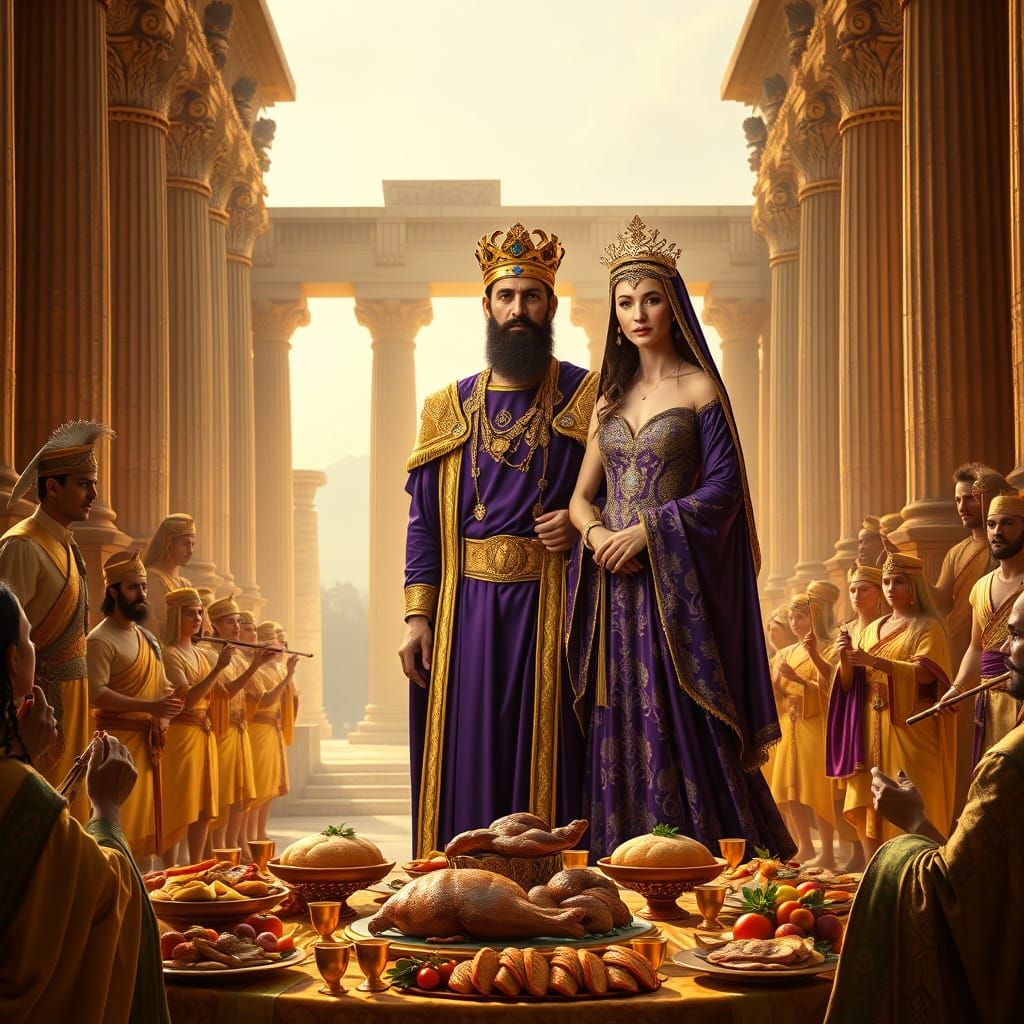 Regal Wedding of King Darius the Great in Ancient Persia