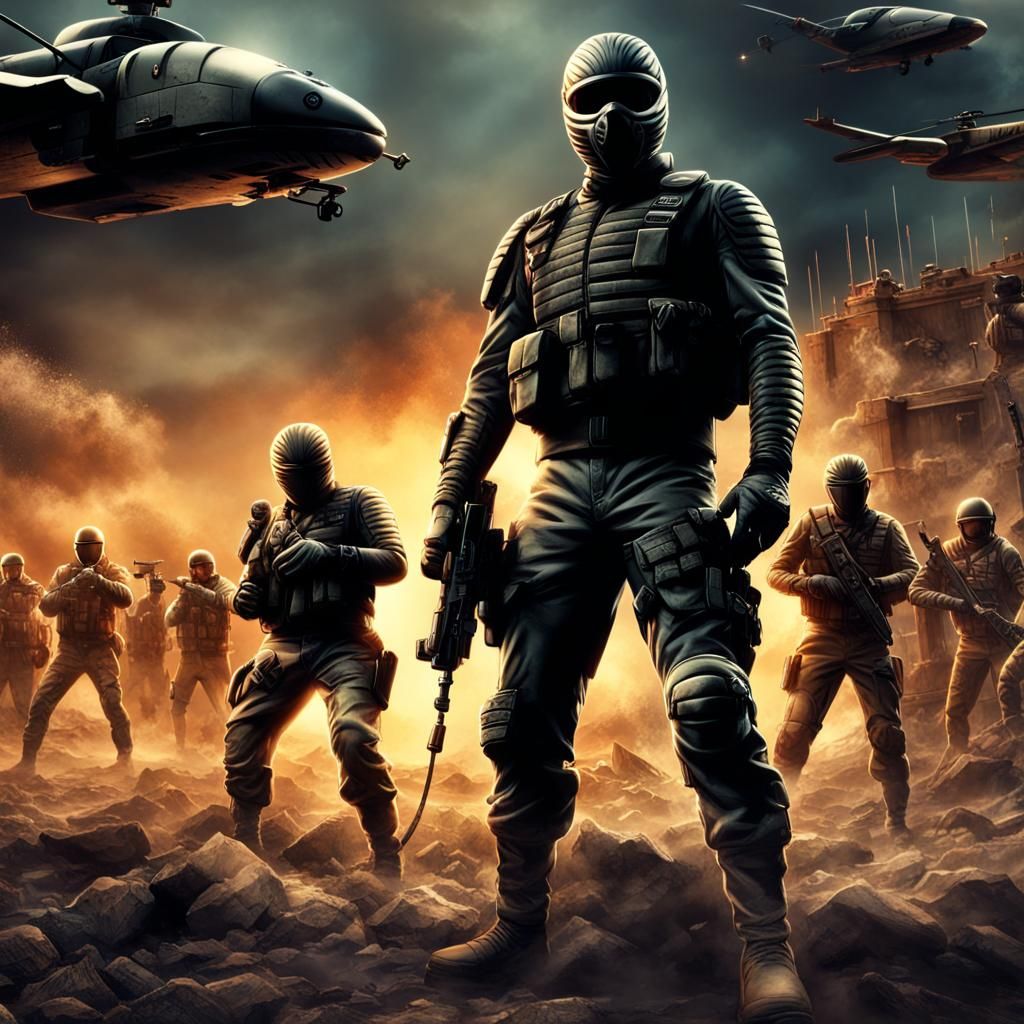 Cobra Soldiers Prepare for Battle: Comic Book Art