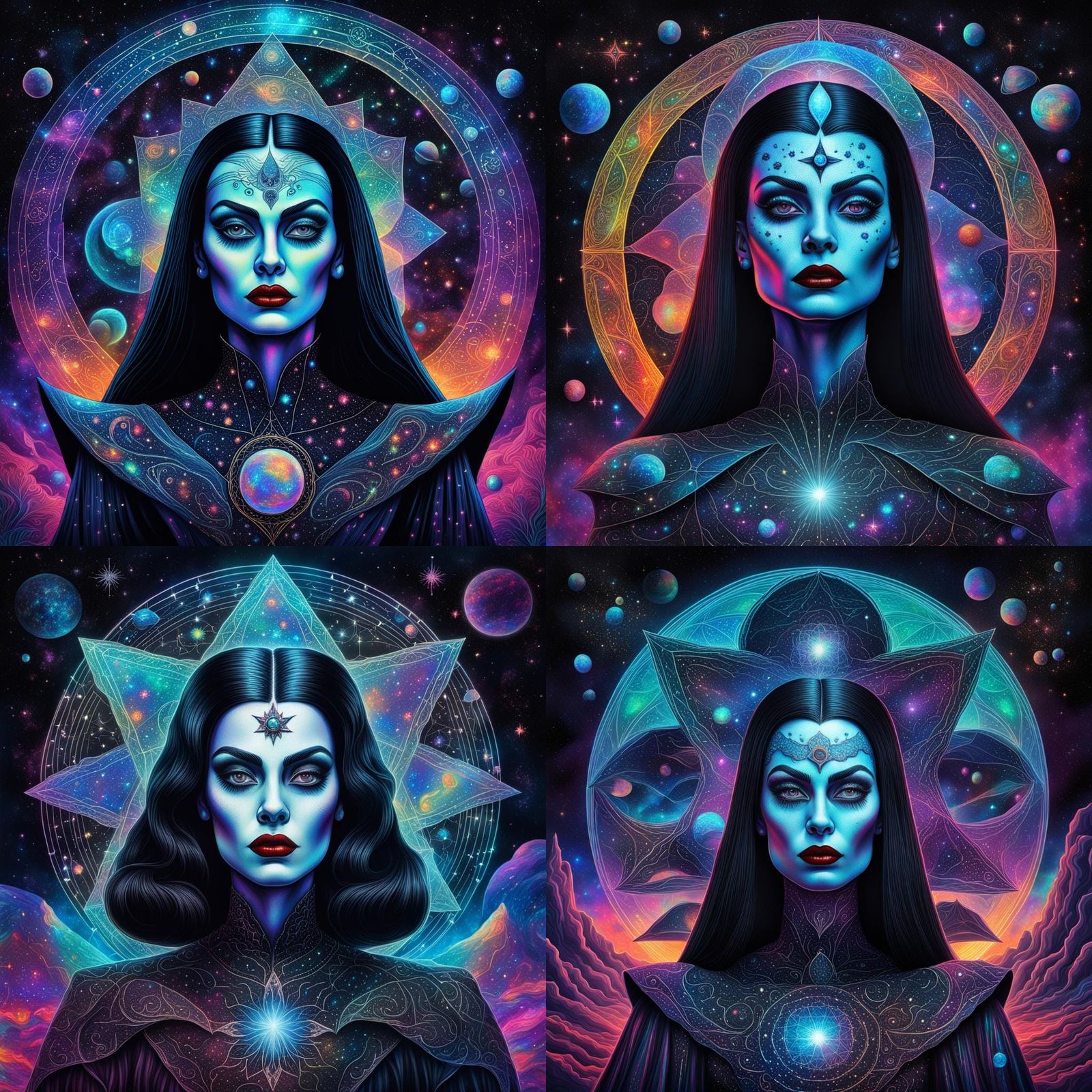 Holographic Astral Vampire Illustration in 8k