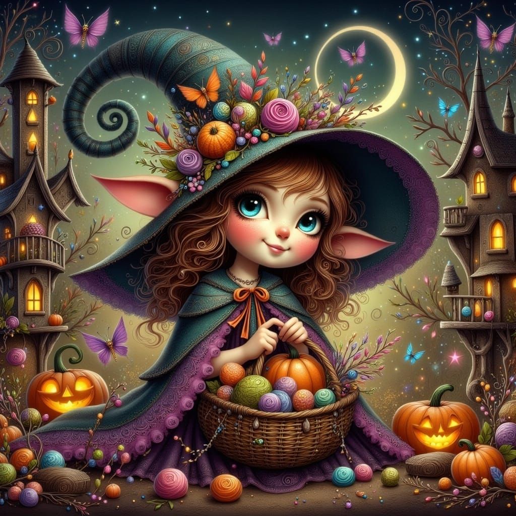 Goblin's Halloween Candy Haul in Whimsical Style