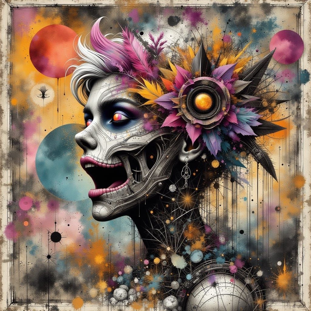 Abstract Deep Imagery with Unique Flare