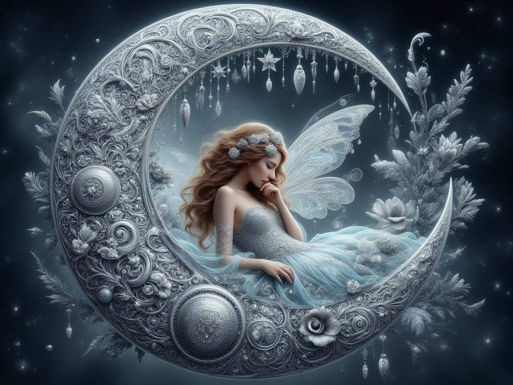 Cosmic Fairy Visits Man in the Moon