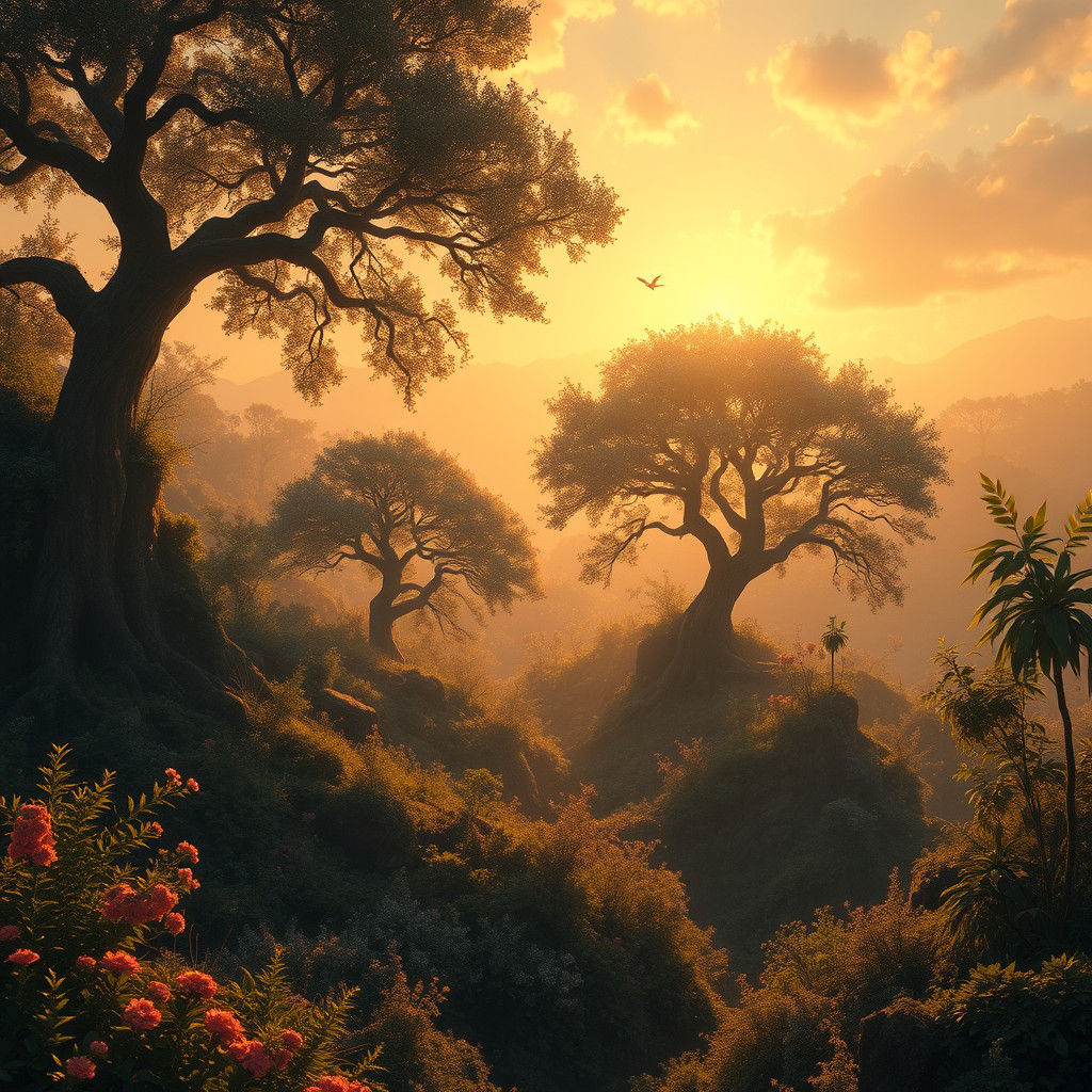 Ethereal Landscape in a Matte Painting Style