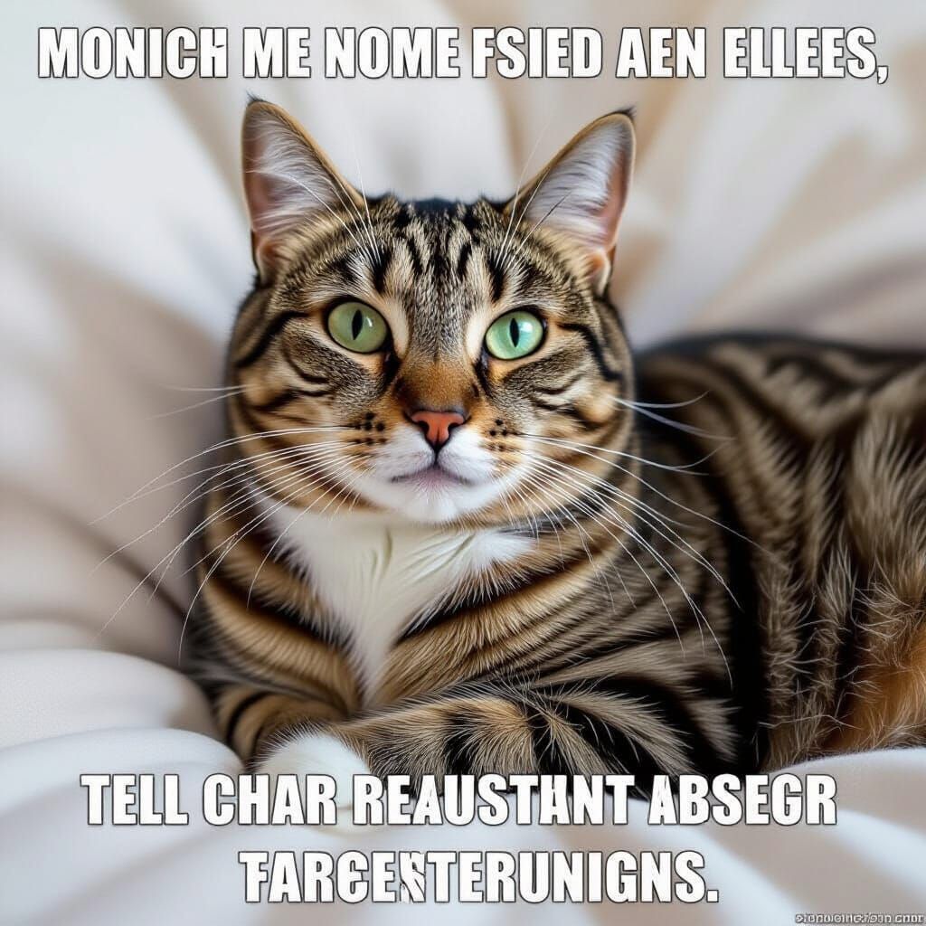 Funny Cat Meme Generated by AI